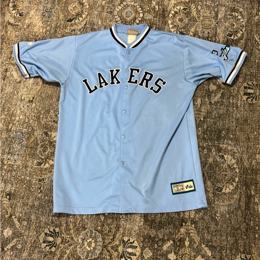 Los Angeles Lakers XL Hardwood Classics Shooting Jersey Men Blue Basketball